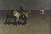 Frederic Remington The Stranger (mk43) oil